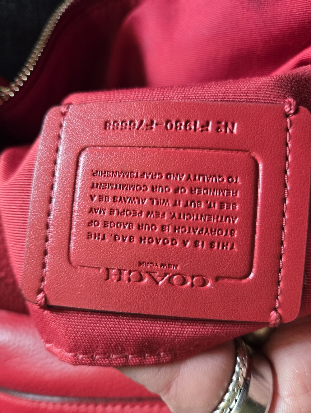 Coach Legacy Red Pebbled Leather Crossbody Bag EUC - Picture 3 of 11